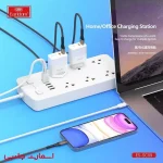 چندراهی 6 خانه برق ارلدام مدل ES-SC09 با شارژر USB و Type-C