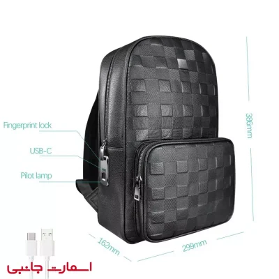 کوله پشتی هوشمند اثر انگشت دار ارلدام مدل ET-BG01