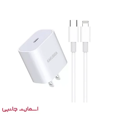 شارژر 20 وات Kakusiga مدل KSC-819 PD به همراه کابل تبدیل لایتنینگ